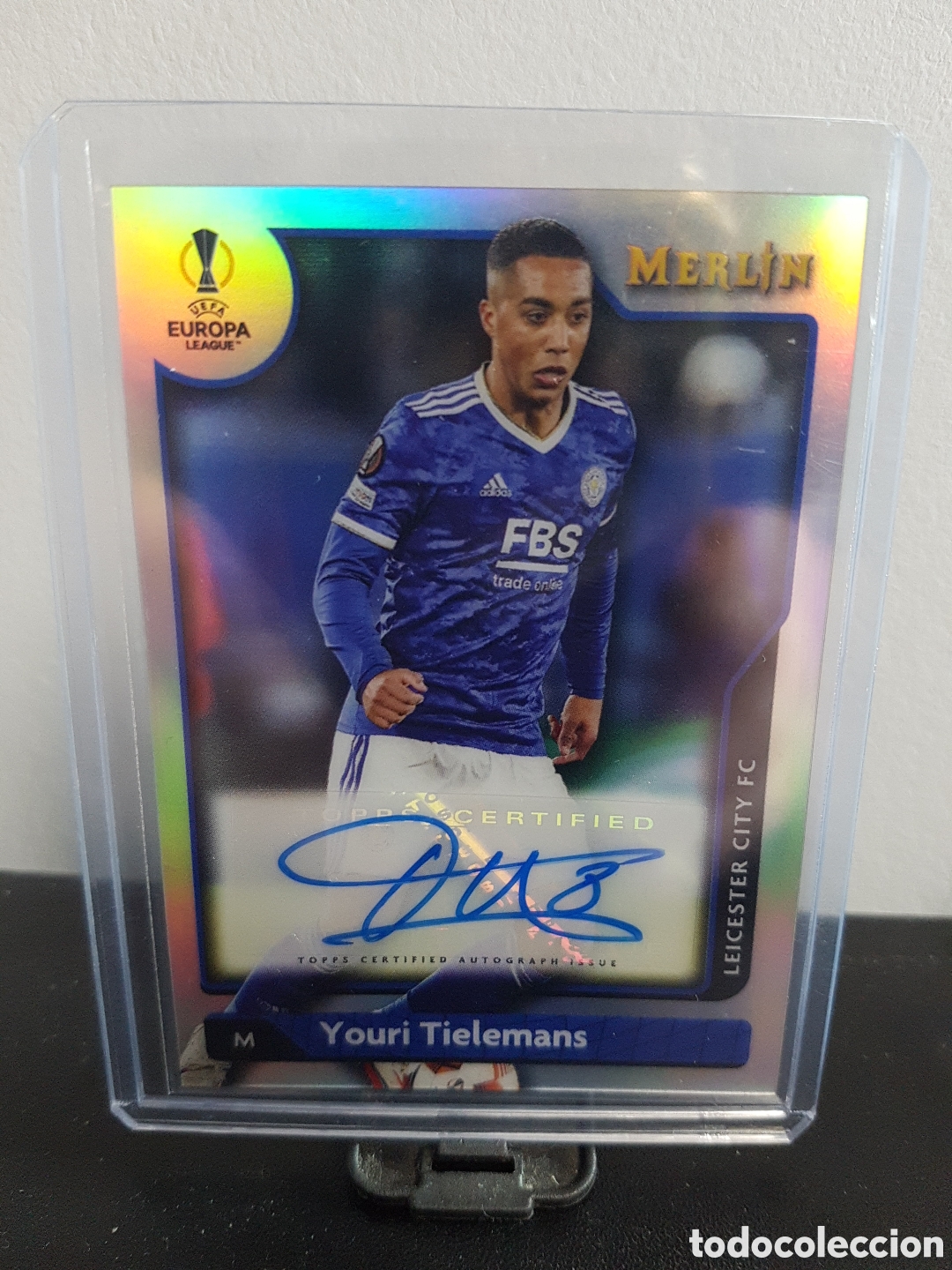 Sammelkarten: Youri Tielemans Leicester City FC Topps Merlin Autographed
