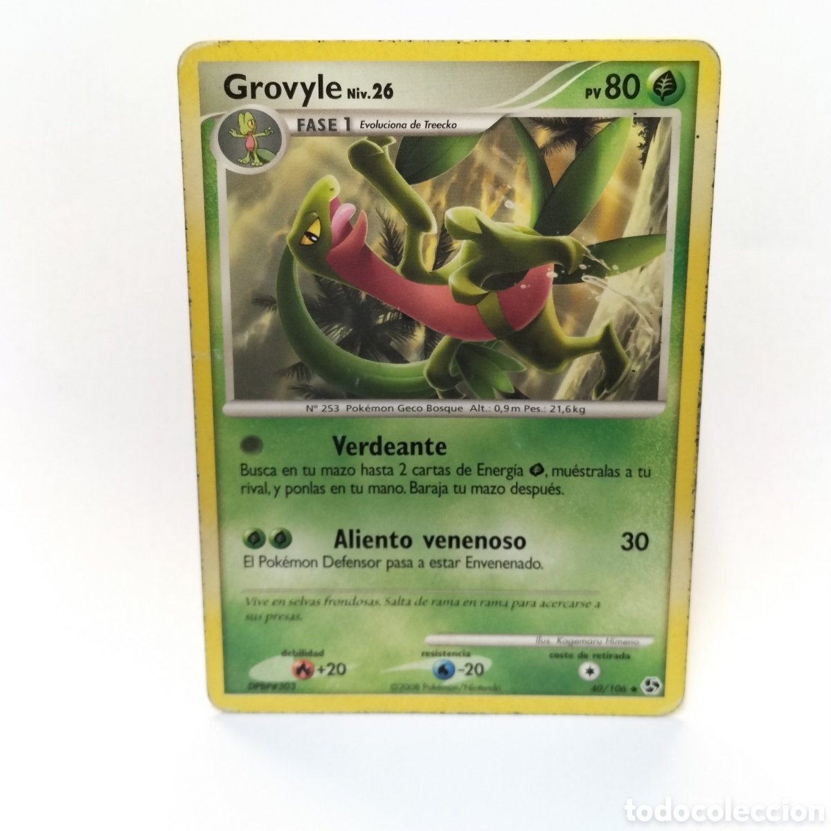 aaa - carta n 40/106 - grovyle niv. 26 / pv 80 - Buy Antique trading cards  on todocoleccion