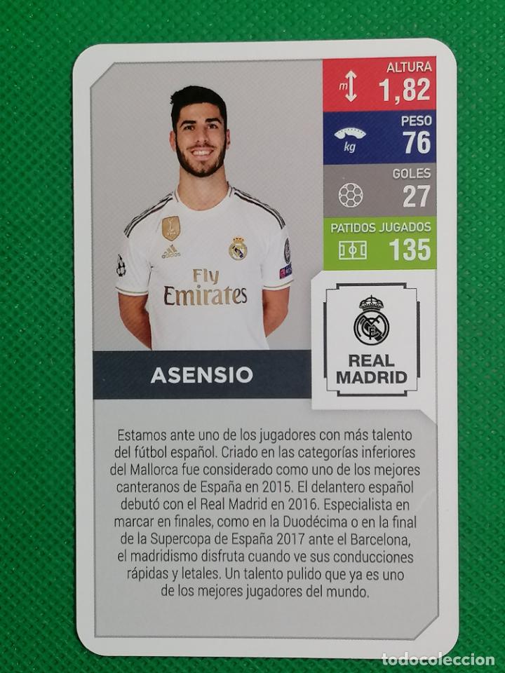 Trading cards: REAL MADRID ASENSIO TOP TRUMPS