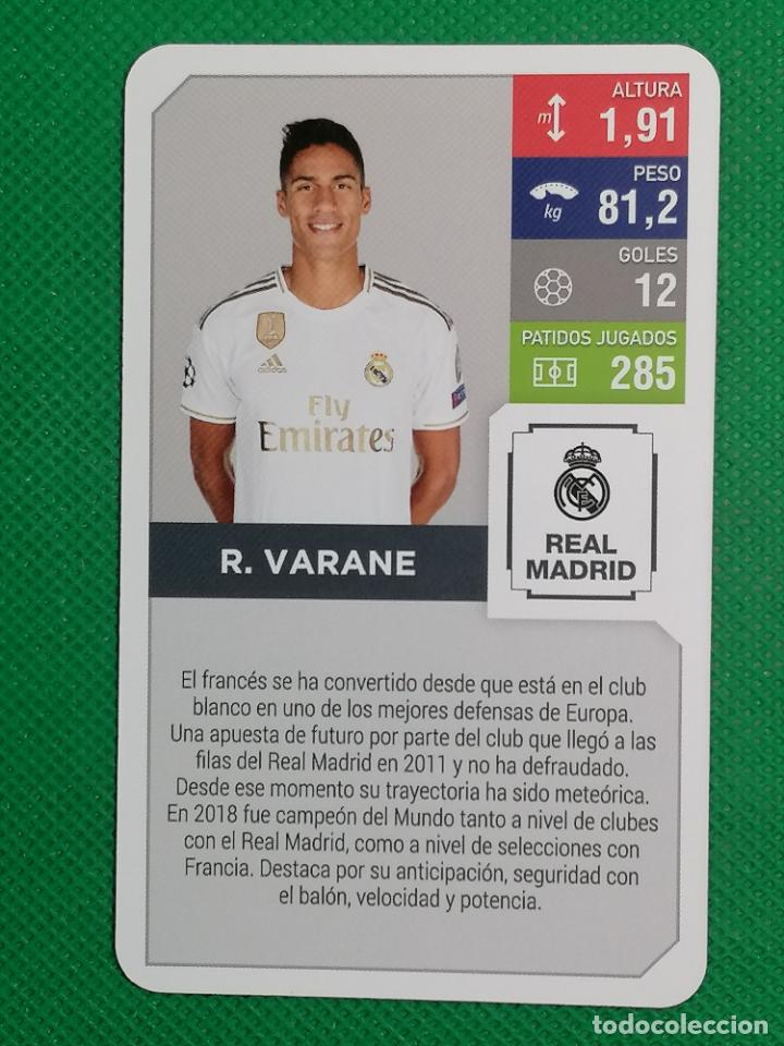 Trading cards: REAL MADRID VARANE TOP TRUMPS