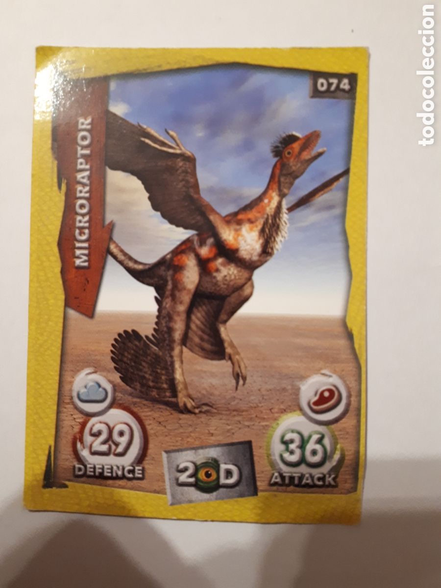Trading cards: DINOSAURS 3D DINOCARDS. N&ordm; 074 MICRORAPTOR - Foto 1