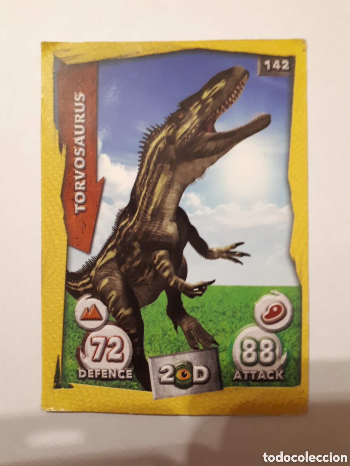 Trading cards: DINOSAURS. 3D DINOCARDS. N&ordm; 142 TORVOSAURUS - Foto 1
