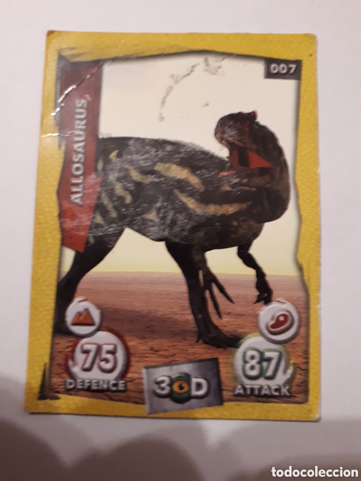 Trading cards: DINOSAURS. 3D DINOCARDS. N&ordm; 007 ALLOSAURUS - Foto 1