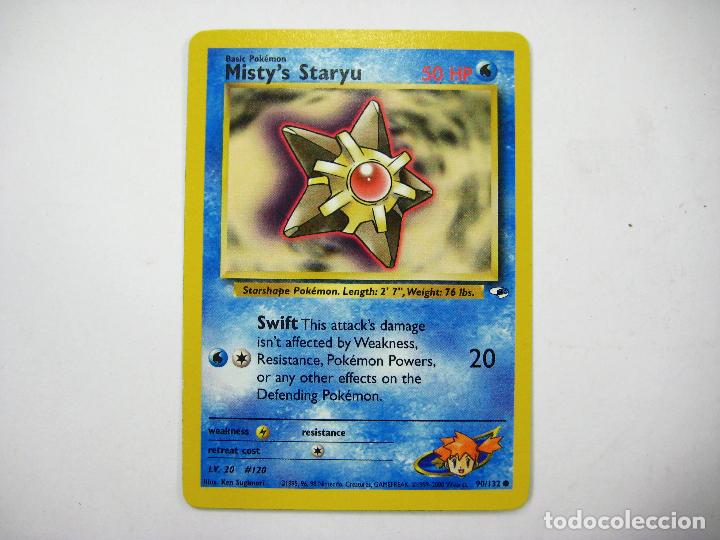 staryu pokemon card 1995 Misty''s Staryu 90/132 Common 1st Edition Common Pokemon Card Near Min main image 0