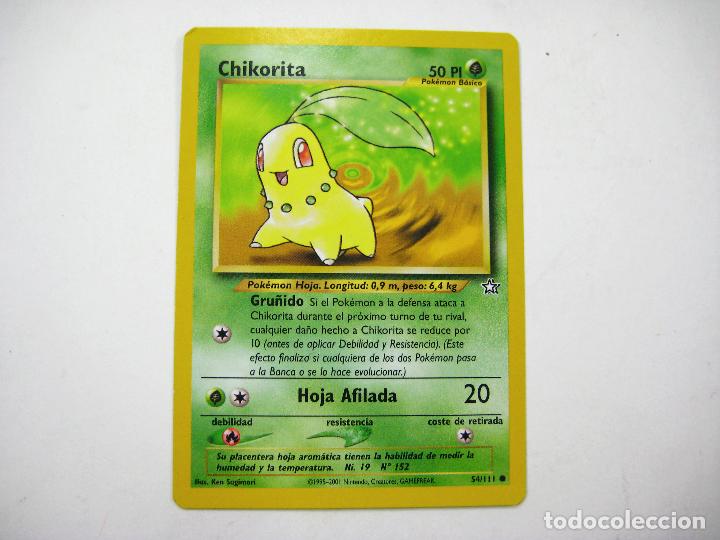 carta pokemon chikorita 54/111 edicin espaola - Buy Antique trading cards  on todocoleccion