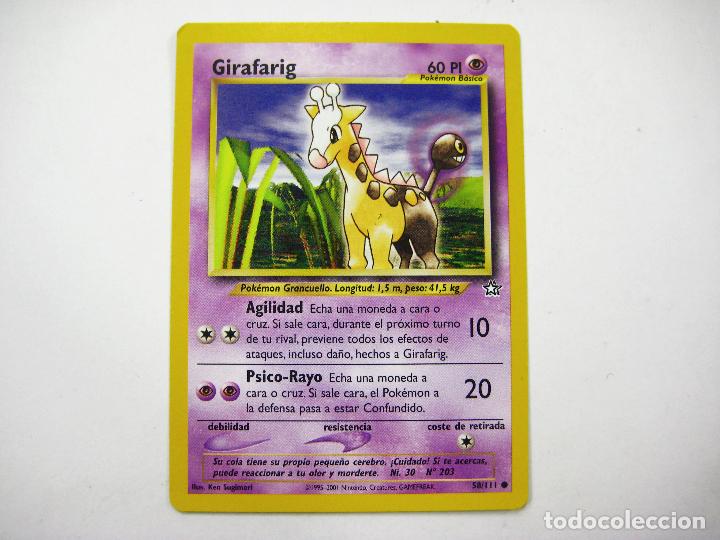 carta pokemon girafarig 58/111 edicin espaola - Buy Antique trading cards  on todocoleccion