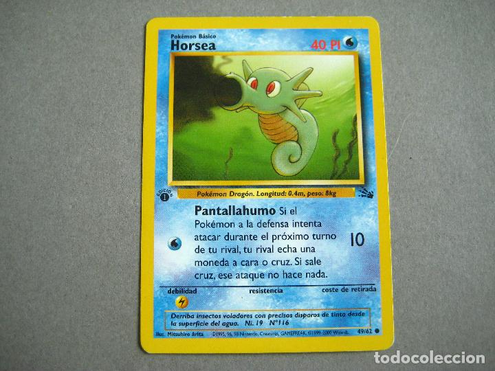 carta pokemon horsea 49/62 primera edicin espa - Buy Antique trading cards  on todocoleccion