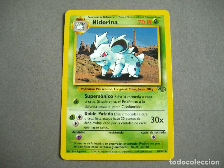 carta pokemon jungle nidorina 40/64. tcg spanis - Buy Antique trading cards  on todocoleccion