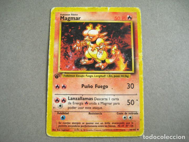 carta pokemon magmar 36/102 primera edicin esp - Buy Antique trading cards  on todocoleccion