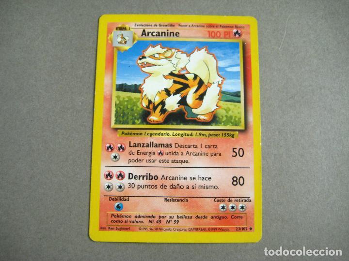 carta pokemon arcanine 23/102 edicin espaola. - Buy Antique trading cards  on todocoleccion