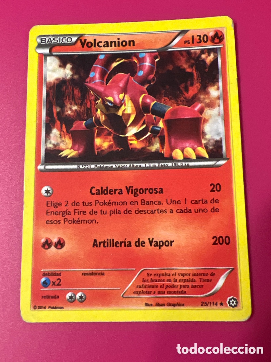 C6820. TRADING CARD - Carta Pokemon Volcanion