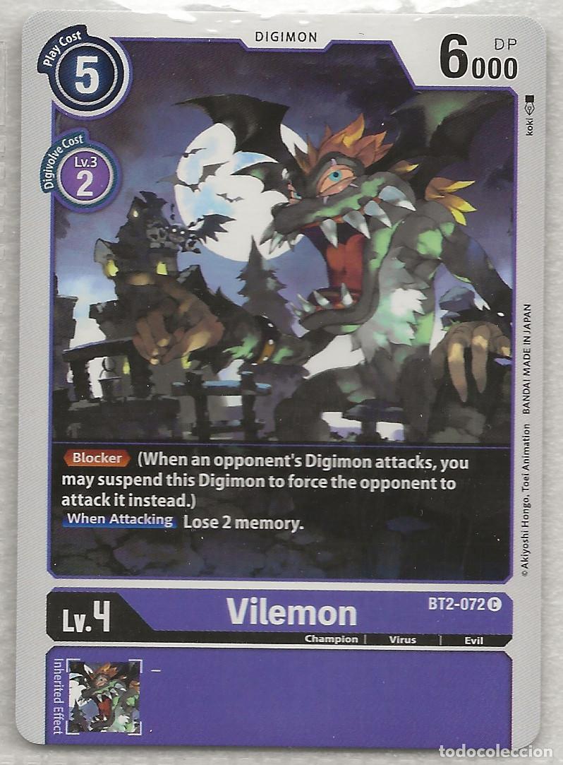 Trading Cards: Digimon TCG 2020 BT2-072 Vilemon