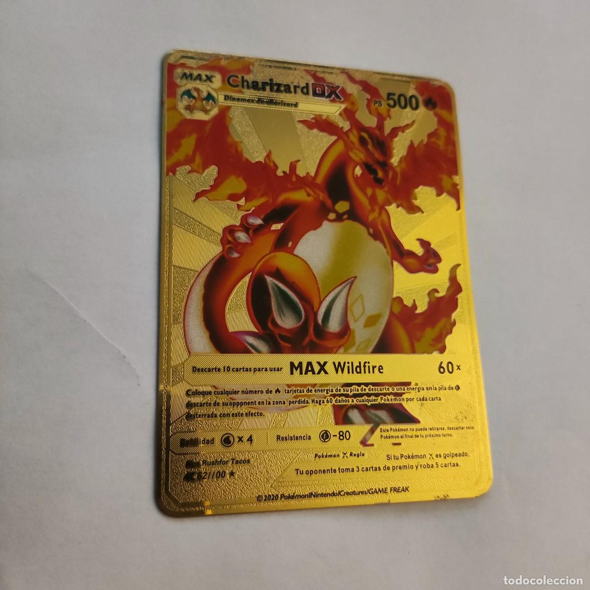 pokemon metal oro dorado charizard vmax ps 500 - Buy Antique trading cards  on todocoleccion