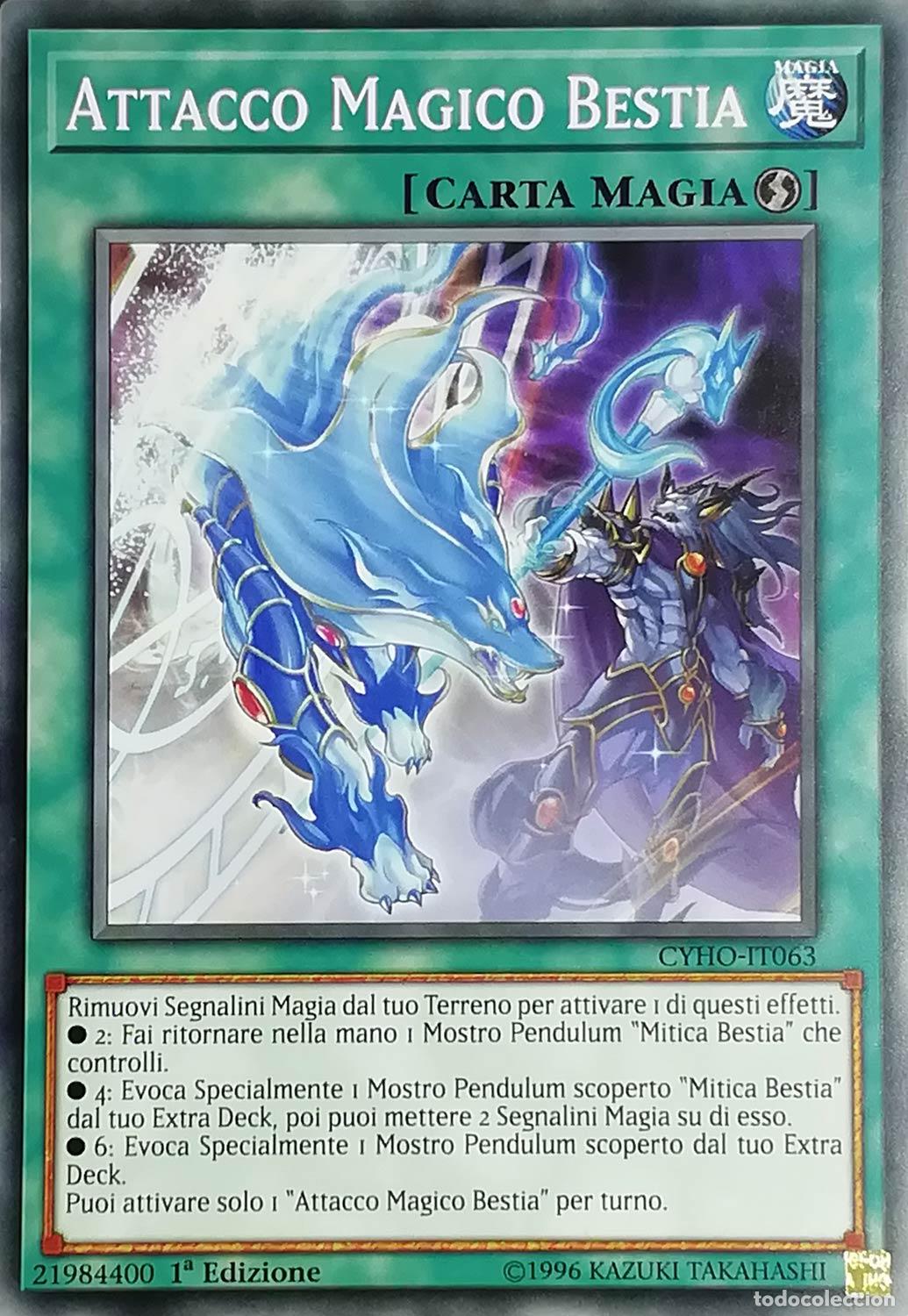 Trading Cards: Carta YUGIOH-Attacco Magico Bestia-CYHO-IT063-ITA-EX-Common 1.Ed - Konami