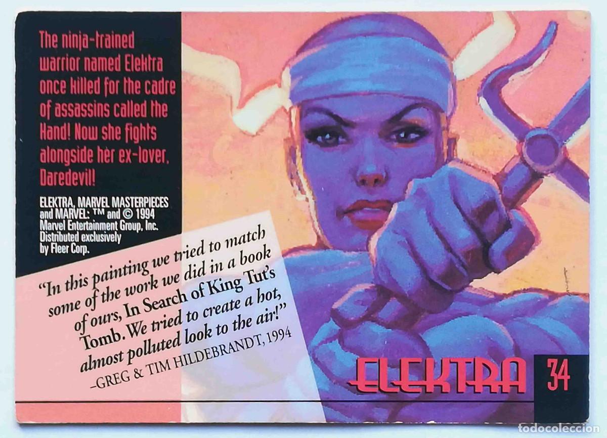 Trading cards: Marvel Masterpieces N&ordm; 34 - Electra 1994 - Foto 2