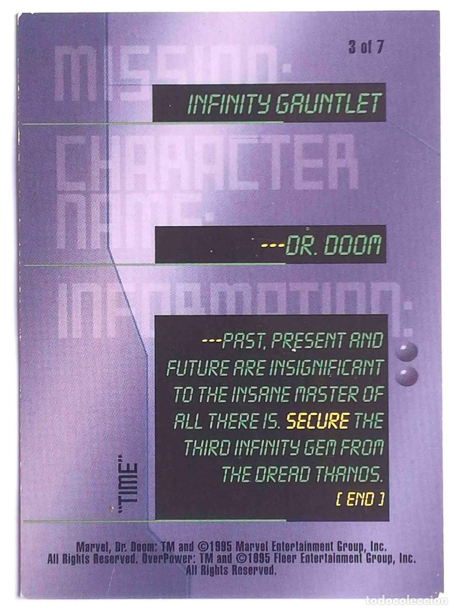 Trading cards: Mission Infinity Gauntlet - Dr. Doom (3 de 7) Marvel Over Power - Foto 2