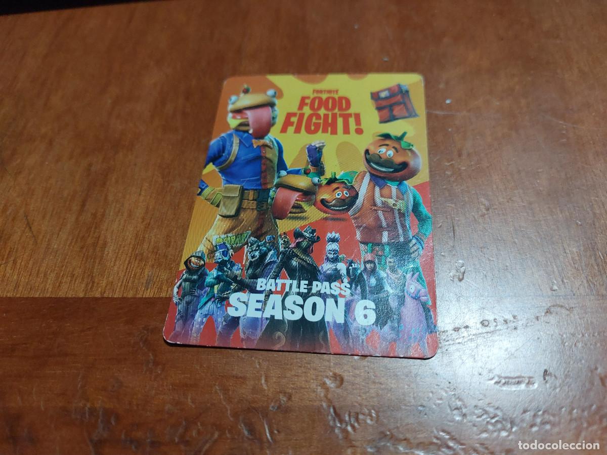 Cartes &agrave; &Eacute;changer: FOOD FIGHT. FORNITE. BATTLE PASS SEASON 6. CARTA. CROMO. BUEN ESTADO