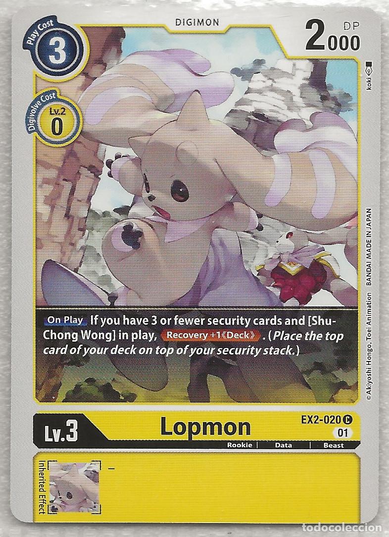 Trading cards: Digimon TCG 2020 EX2-020 Lopmon - Foto 1