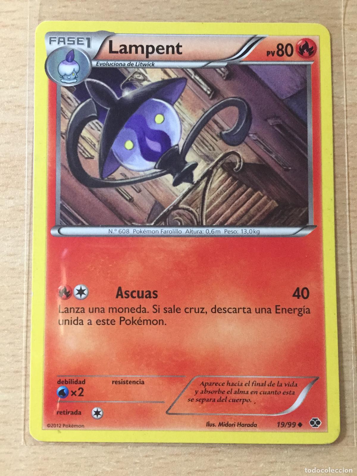 Trading cards: 2012 - LAMPENT - POKEMON - Foto 1