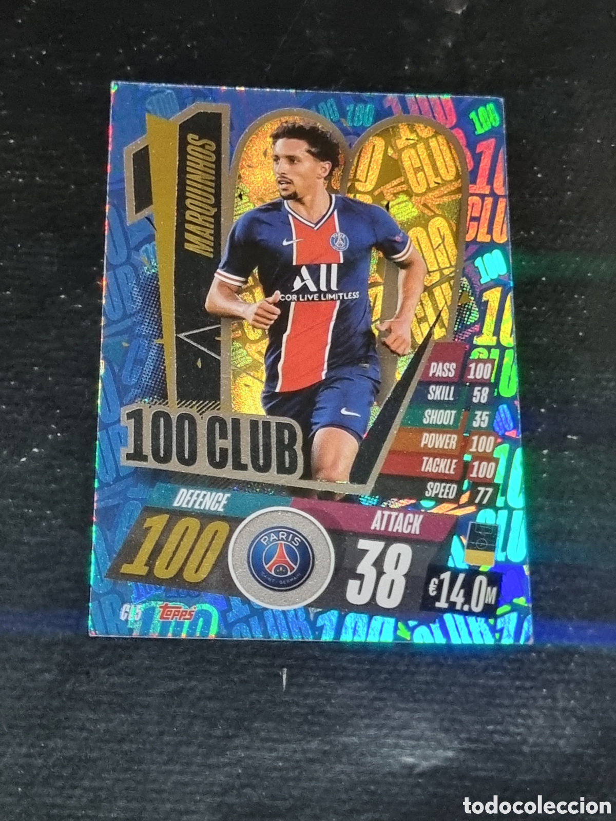 Trading cards: CL5 - MARQUINHOS PAR&Iacute;S SAINT GERMAIN MATCH ATTAX 20 21 TOPPS
