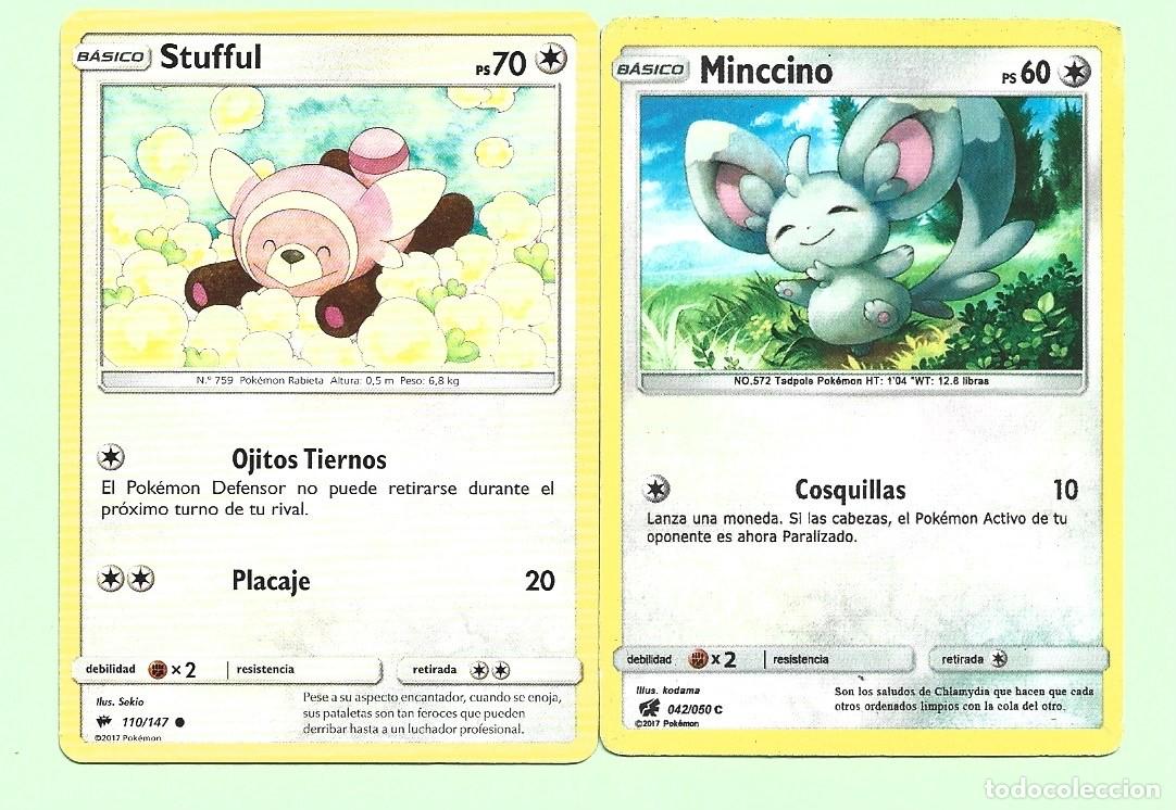 Trading cards: CROMOS DE POK&Eacute;MON DE STUFFUI Y MINCCINO 110/ / 147 / 42 / 050C DEL A&Ntilde;O 2017