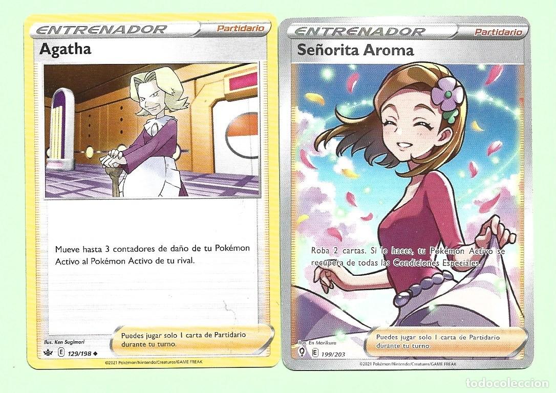 Cartas Colecion&aacute;veis: CROMOS DE POK&Eacute;MON DE ENTRENADOR 199 / 203 / 129/ 198 DEL A&Ntilde;O 2021