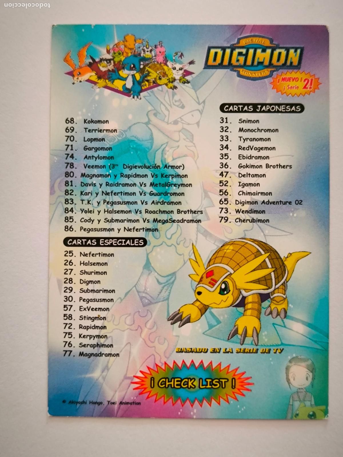digimon 02 / serie 2 - checklist - card / carta - Buy Antique trading cards on todocoleccion digimon 02 / serie 2 - checklist - card / carta - Buy Antique trading cards on todocoleccion
