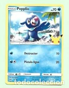 Trading cards: CROMOS DE POK&Eacute;MON POPPLIO - PS 70- 038 / 185 DEL A&Ntilde;O 2021