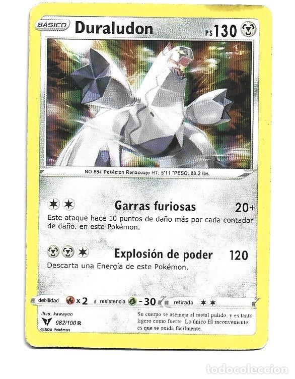 Trading cards: CROMO DE POK&Eacute;MON DURALUDON PS 130 - 082 / 100 DEL A&Ntilde;O 2020