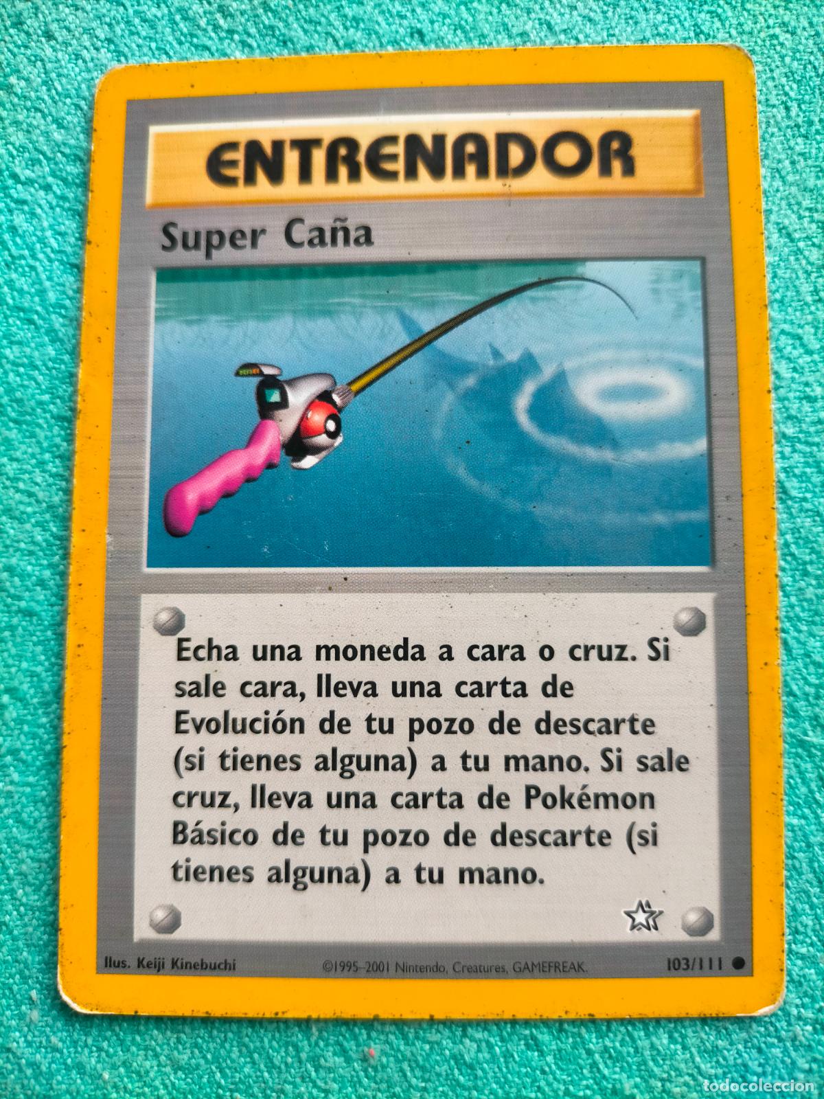 Cartes &agrave; &Eacute;changer: Antigua carta Pok&eacute;mon 2001 Neo Genesis Spanish Espa&ntilde;ol 103/111 Super Ca&ntilde;a