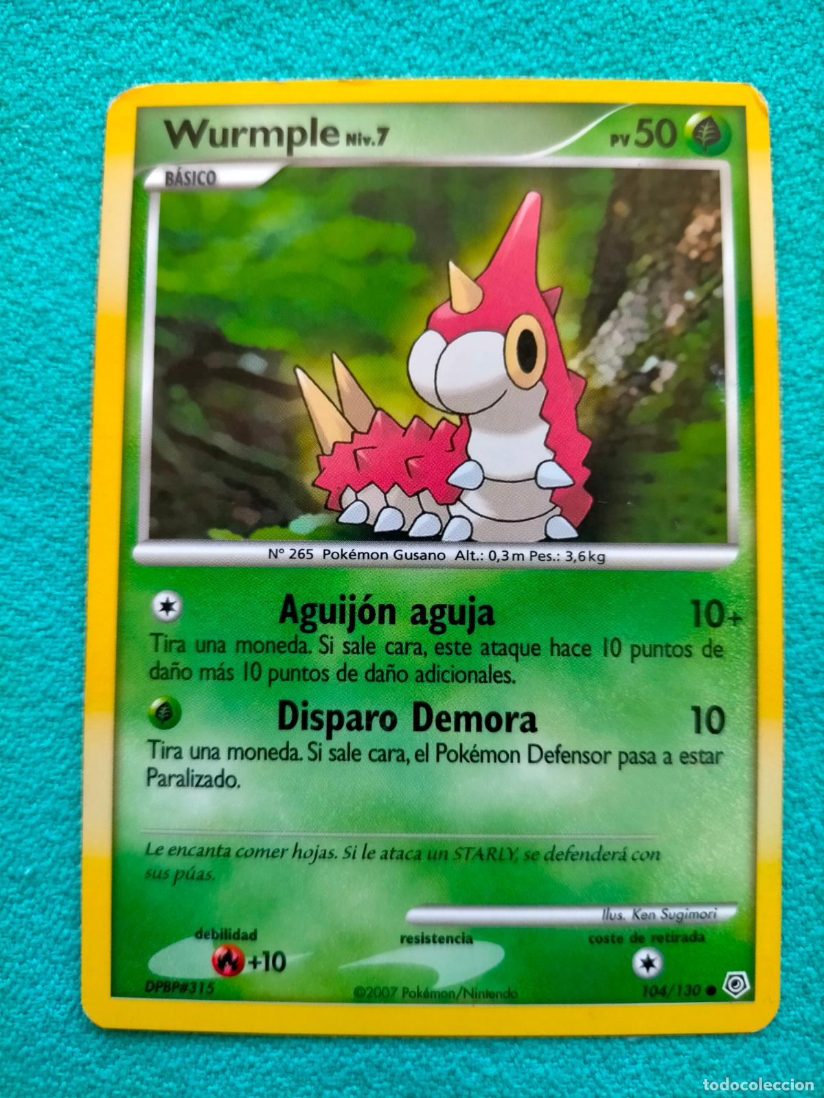 Trading Cards: Carta Pok&eacute;mon 2007 Diamante & Perla Spanish Espa&ntilde;ol 104/130 Wurmple Niv.7