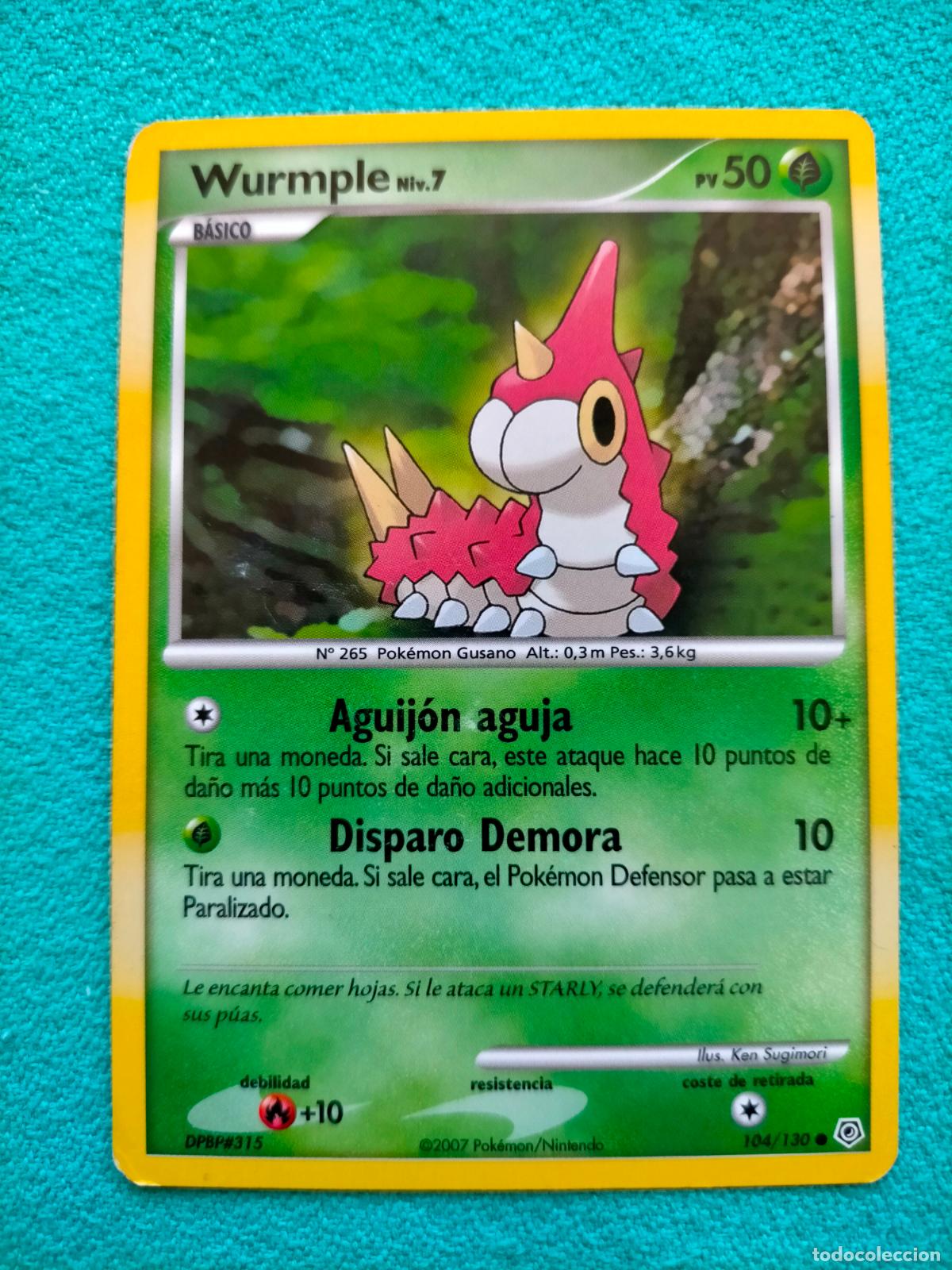Trading Cards: Carta Pok&eacute;mon 2007 Diamante & Perla Spanish Espa&ntilde;ol 104/130 Wurmple Niv.7