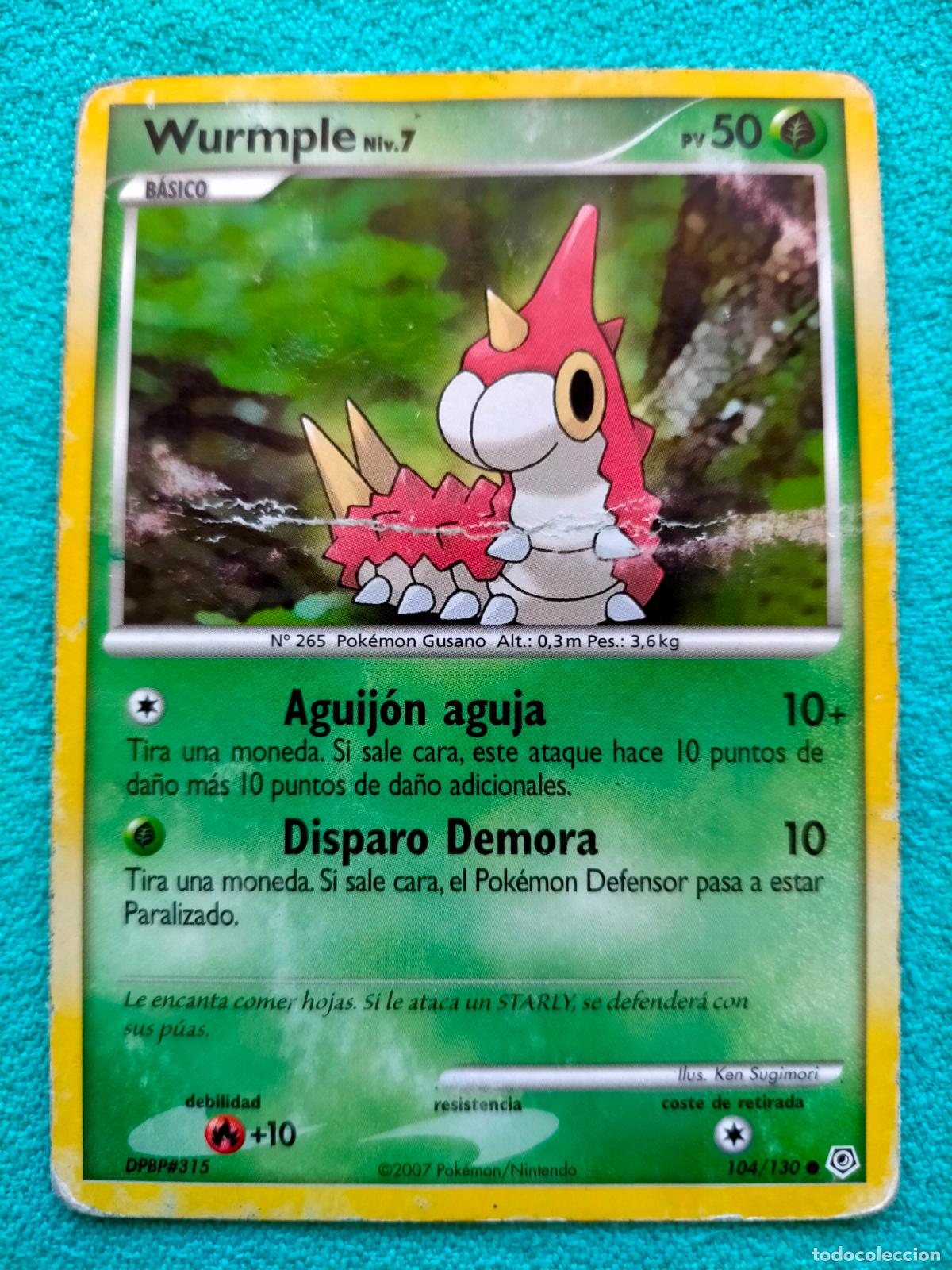 Trading Cards: Carta Pok&eacute;mon 2007 Diamante & Perla Spanish Espa&ntilde;ol 104/130 Wurmple Niv.7