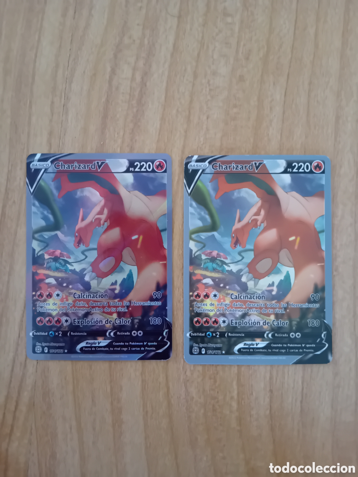 Trading cards: DOS POKEMON CHARIZARD V 154 / 172 - Foto 1