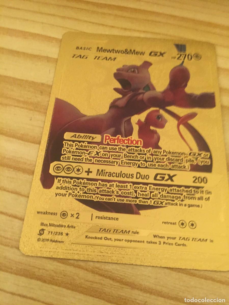 Trading cards: carta pokemon mewtwo mew gx