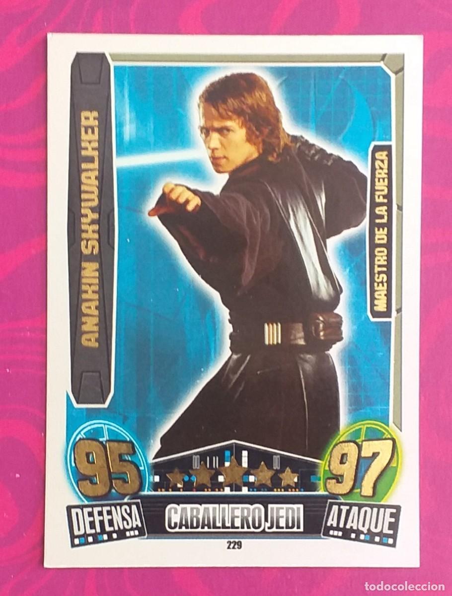 cromo nº 229 anakin skywalker carta plateada to - Compra venta en