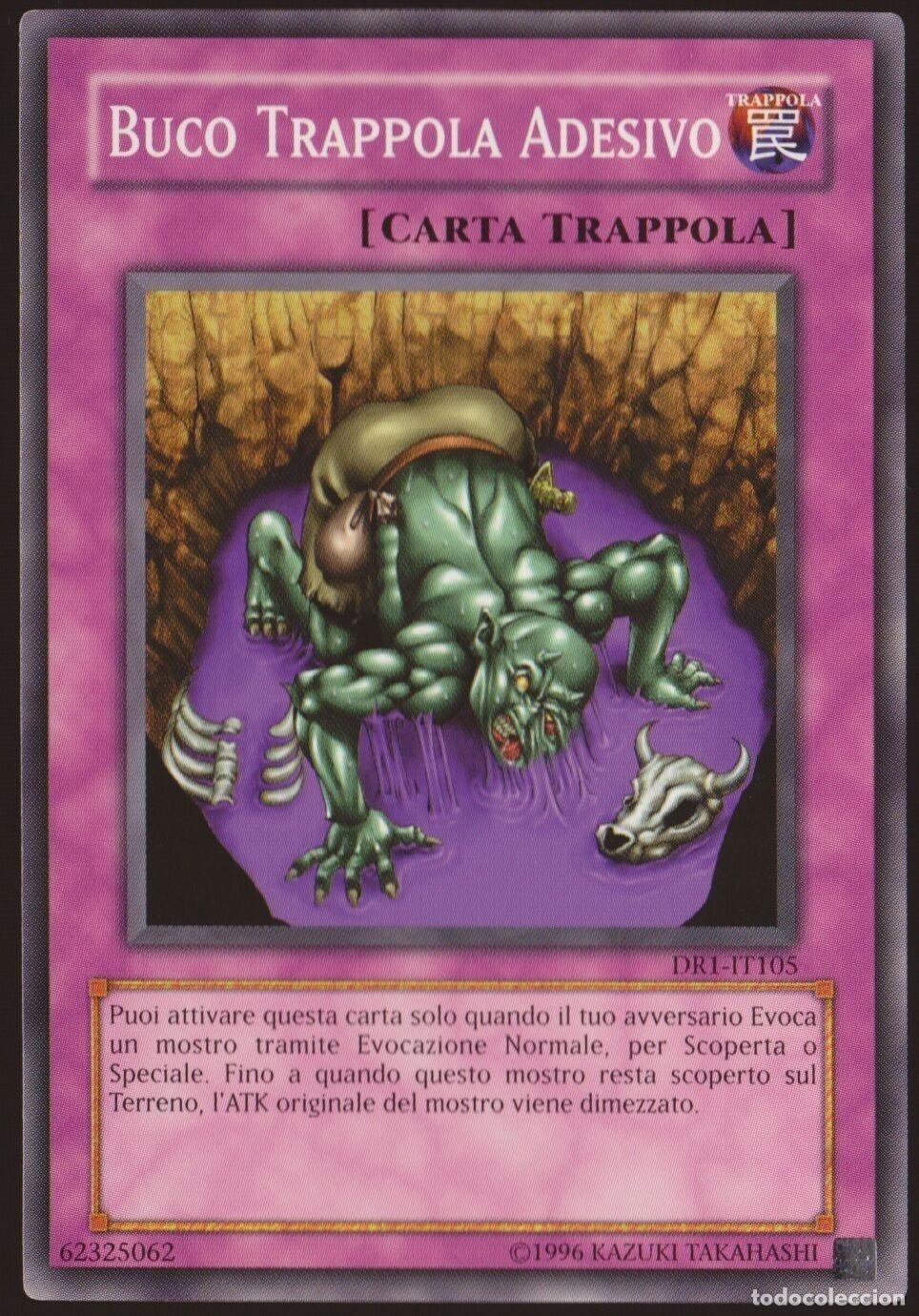 Carta YUGIOH-Buco Trappola Adesivo-DR1-IT105-ITA-Good- - Konami