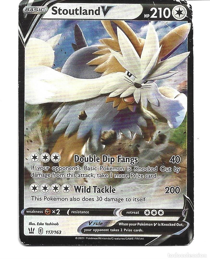 Trading cards: CROMO DE PANINI DE POKEMON PS 210 A&Ntilde;O 2021 TITULO BASIC STOUTLAND V - Foto 1