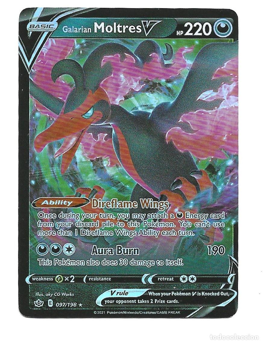Trading cards: CROMO DE PANINI DE POKEMON PS 220 A&Ntilde;O 2021 TITULO BASIC MOLTRES V - Foto 1
