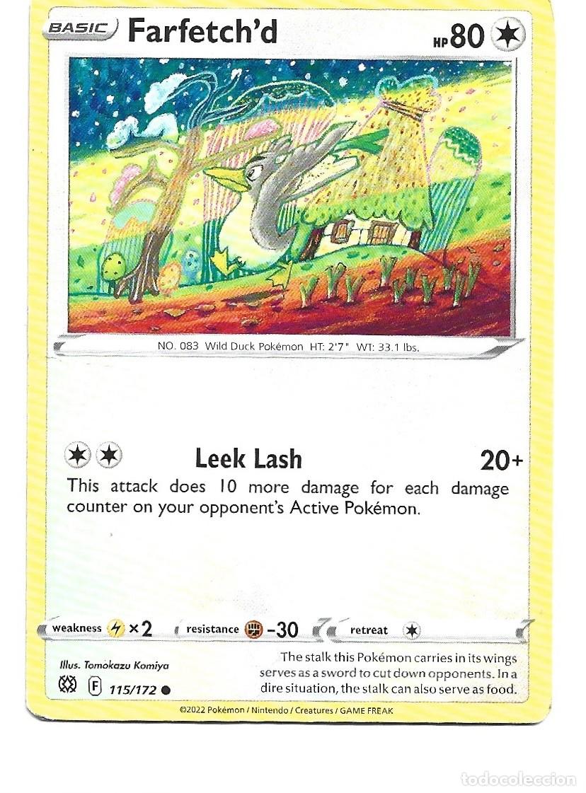 Trading cards: CROMO DE PANINI DE POKEMON N&ordm; 083 PS 80 A&Ntilde;O 2022 TITULO BASIC FARFETCH&acute;D - Foto 1