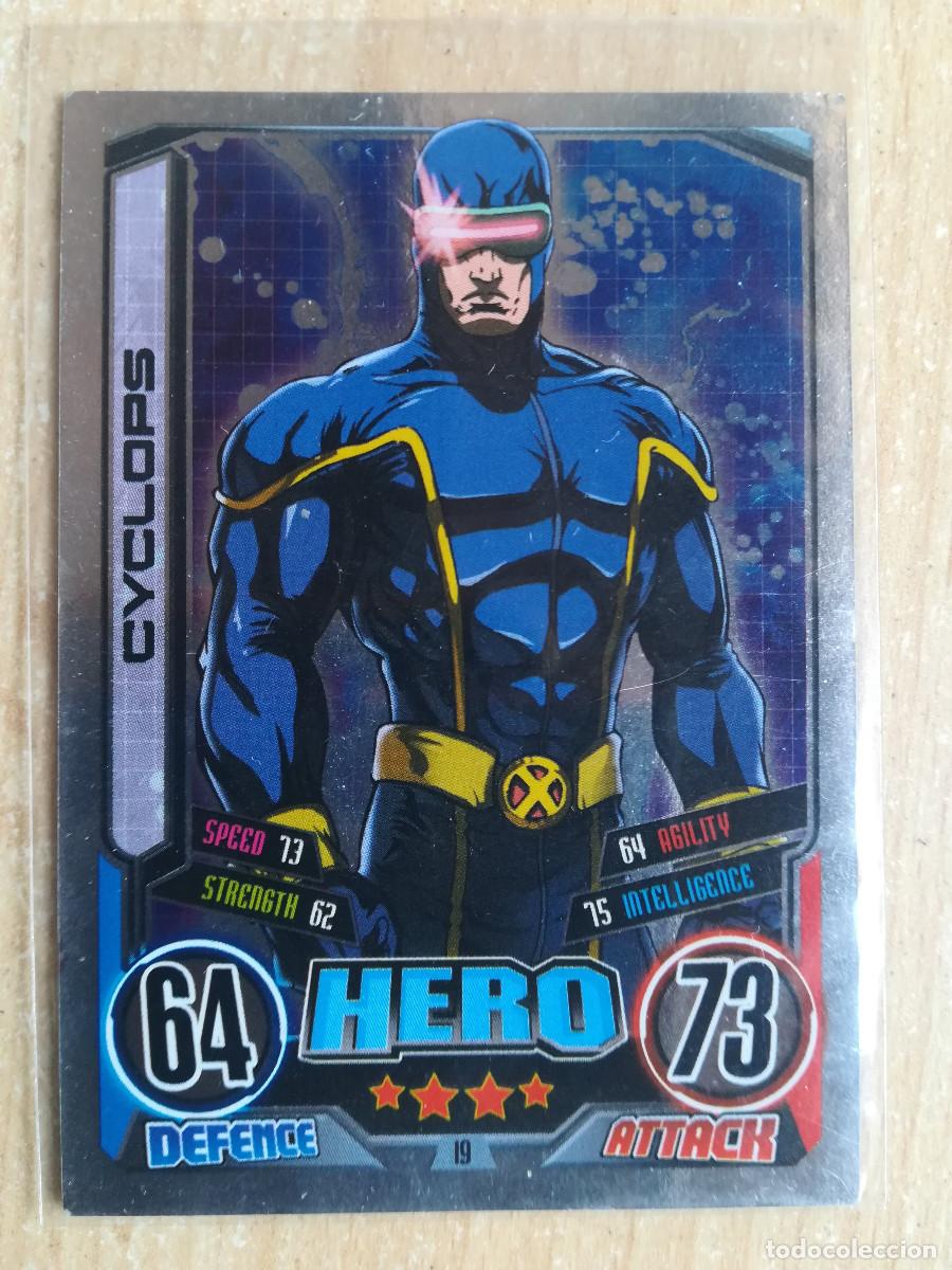 Trading cards: Marvel Hero Attax Topps - H&eacute;roe N&ordm; 19 - Cyclops. Sin jugar. - Foto 1