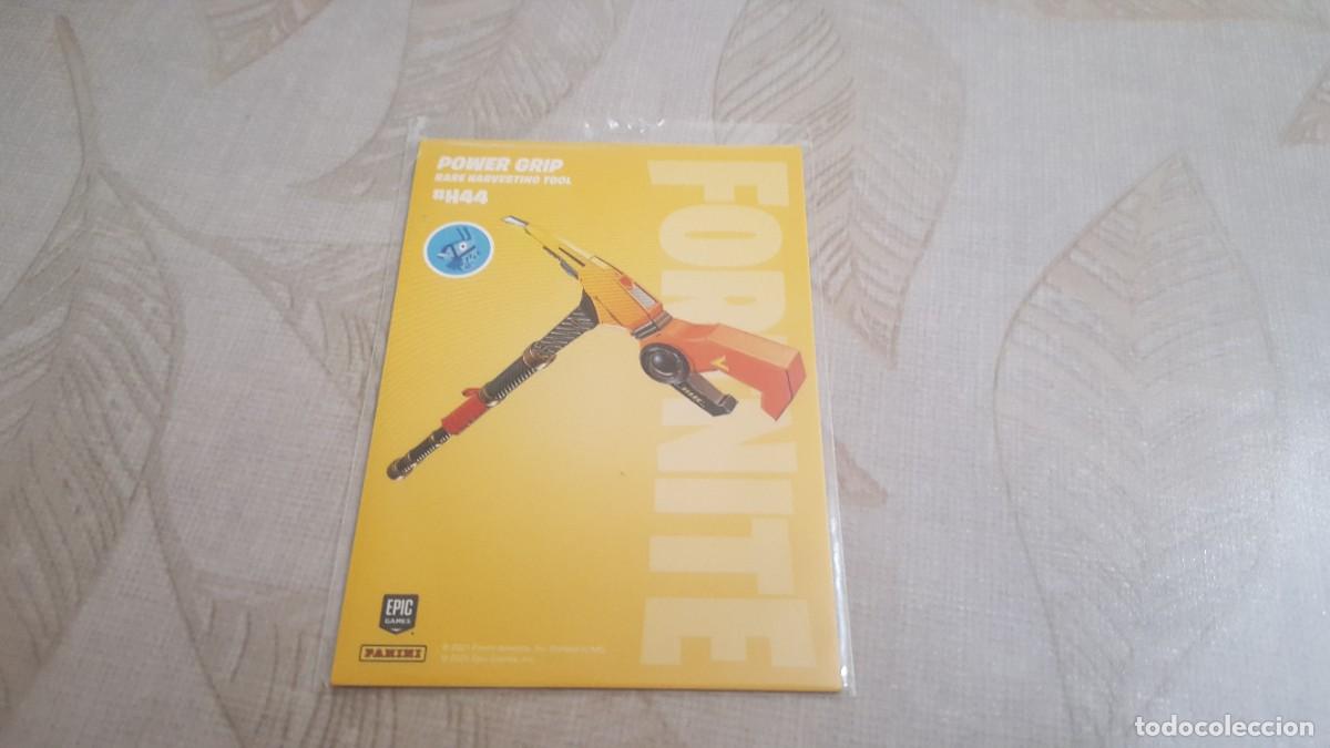 Cartas Colecion&aacute;veis: LOTE PANINI FORNITE POWER GRIP/POSITRON RARE HARVESTING TOOL