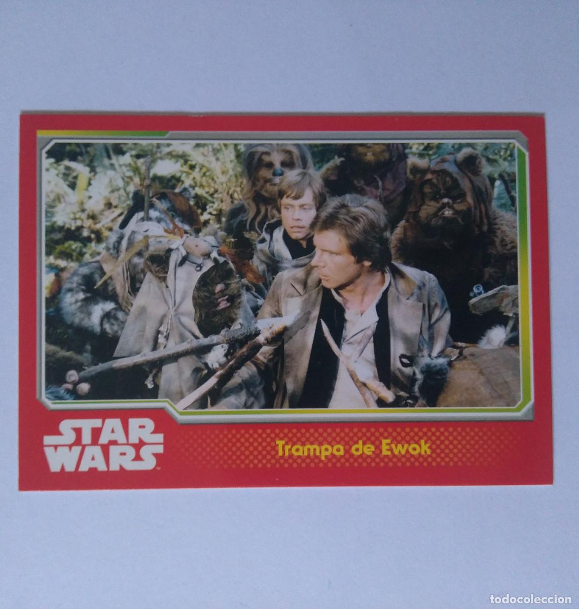 Trading cards: CARTA TOPPS STAR WARS VIAJE HACIA STAR WARS DESPERTAR DE LA FUERZA DISNEY 125 han solo ewok trampa