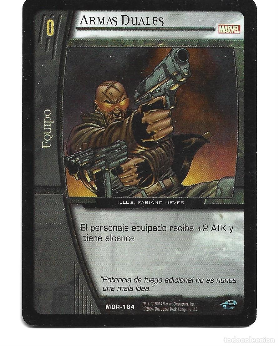 Trading Cards: cromos diferentes armas duales de MARVEL. equipo del a&ntilde;o 2004 mor 184
