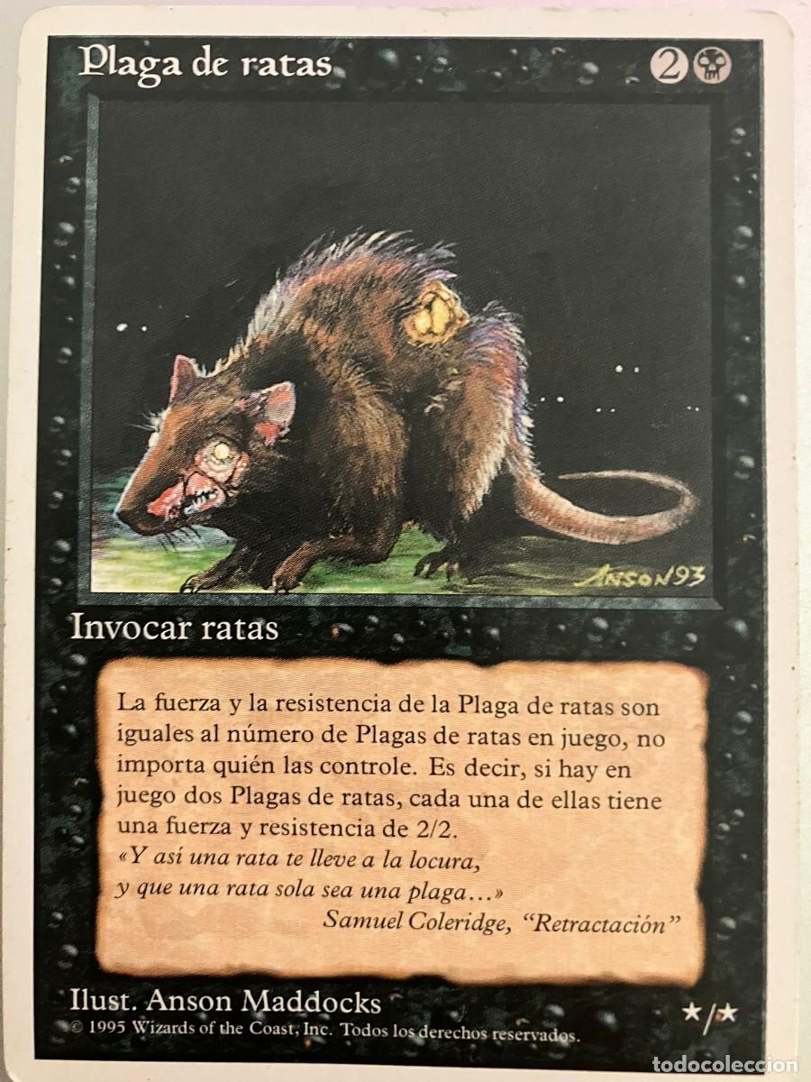 Trading Cards: Carta Magic 1995-Plaga de ratas, invocar ratas (en espa&ntilde;ol)