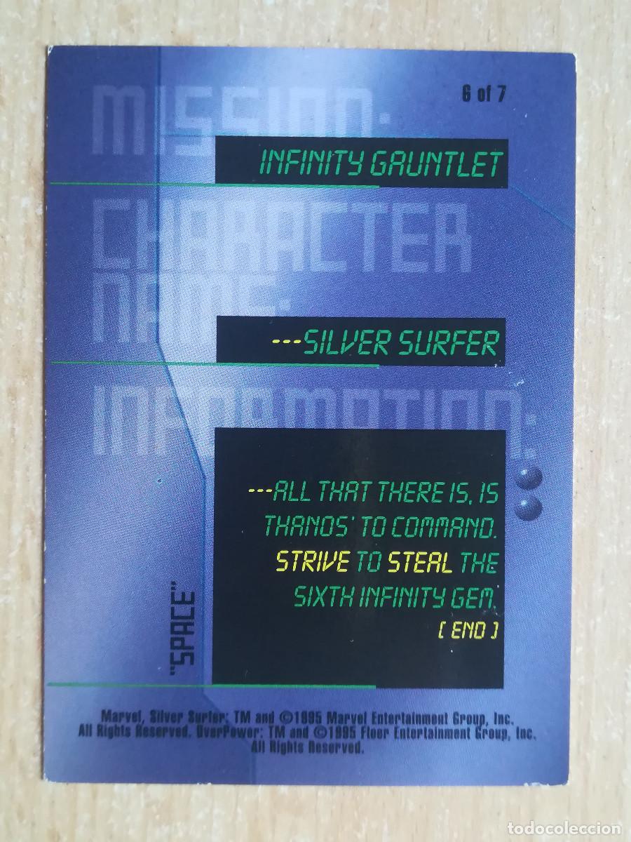 Trading cards: Mission Infinity Gauntlet - Silver Surfer (6 de 7) Marvel Over Power - Foto 2