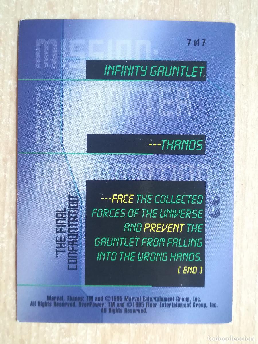 Trading cards: Mission Infinity Gauntlet - Thanos (7 de 7) Marvel Over Power - Foto 2