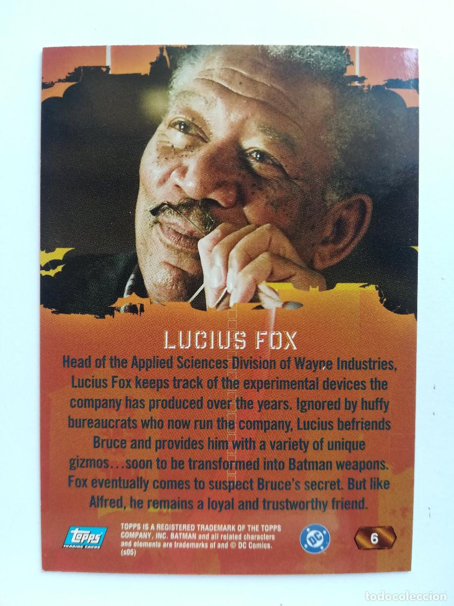 Trading cards: Batman Begins Topps N&ordm; 6. Lucius Fox. - Foto 2