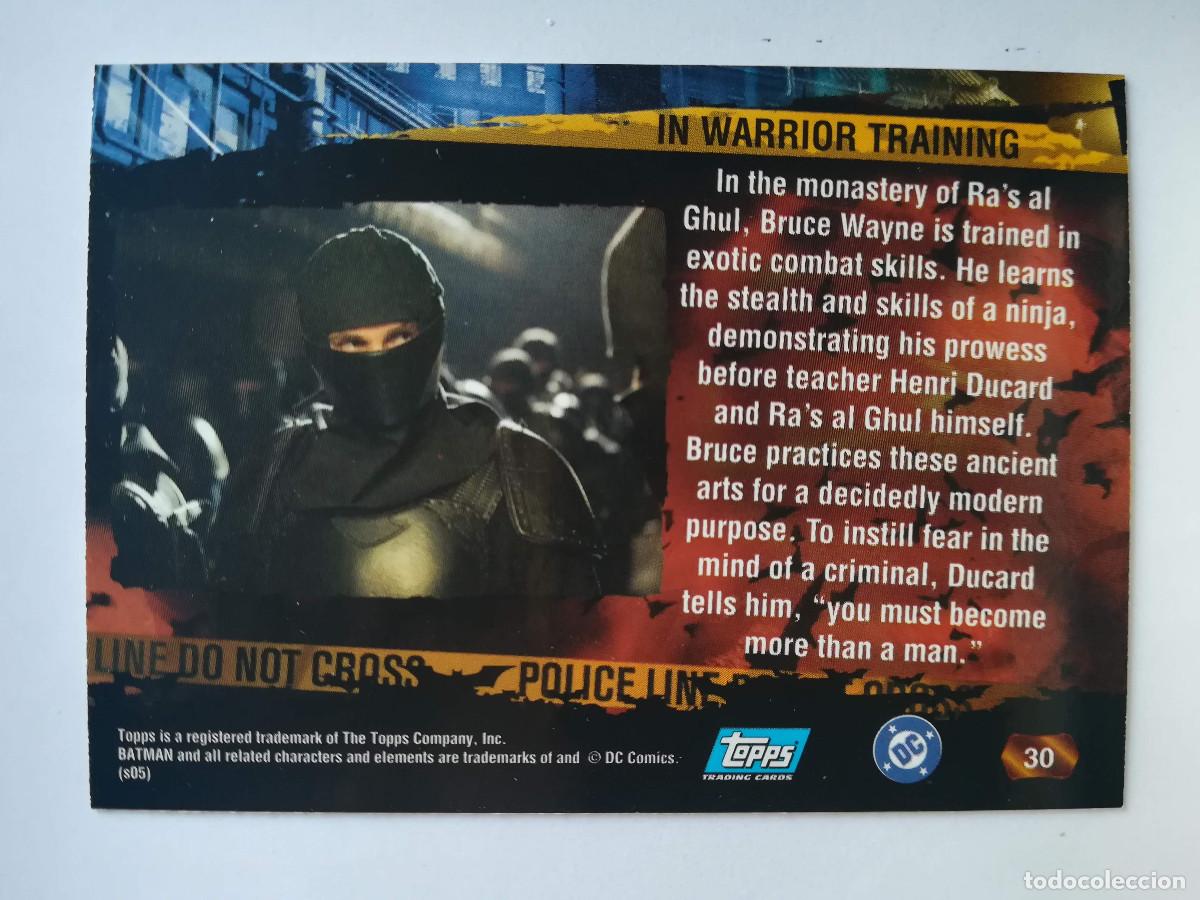 Trading cards: Batman Begins Topps N&ordm; 30. - Foto 2