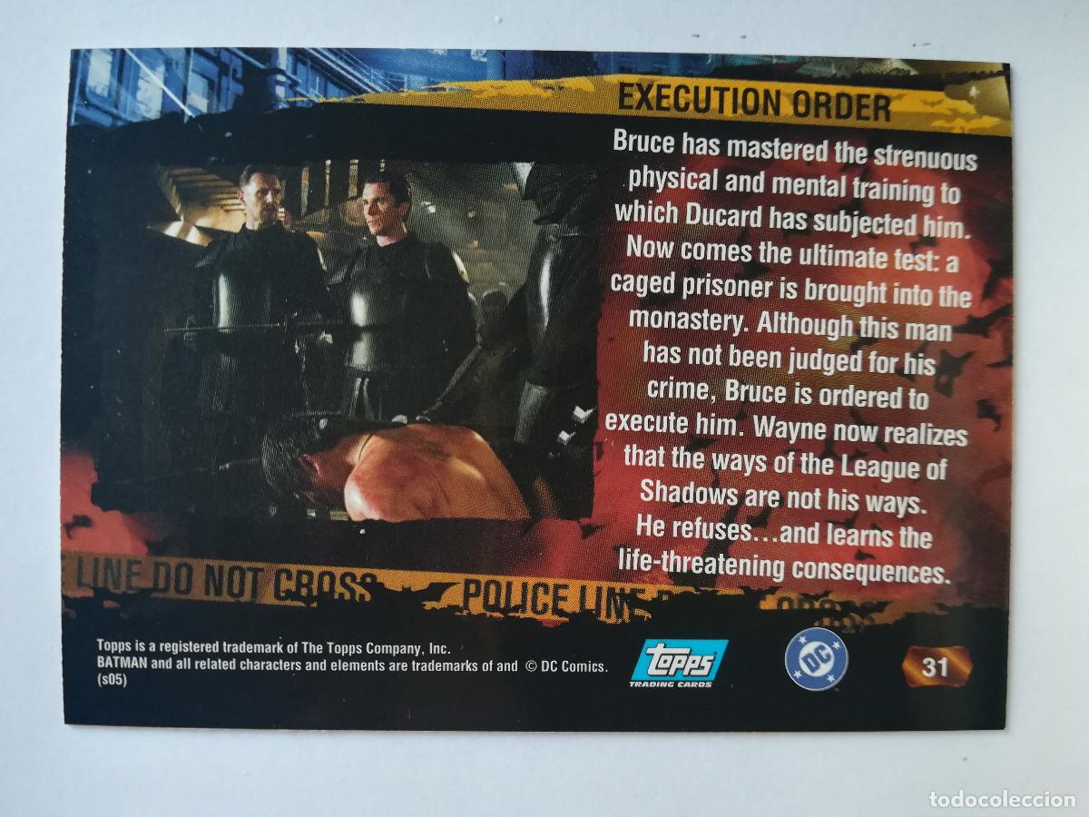 Trading cards: Batman Begins Topps N&ordm; 31. - Foto 2